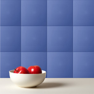 Solid colour dusty blue cornflower ceramic tile