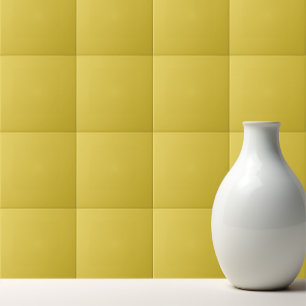 Solid colour dusty yellow ceramic tile