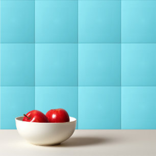 Solid colour electric light aqua blue ceramic tile