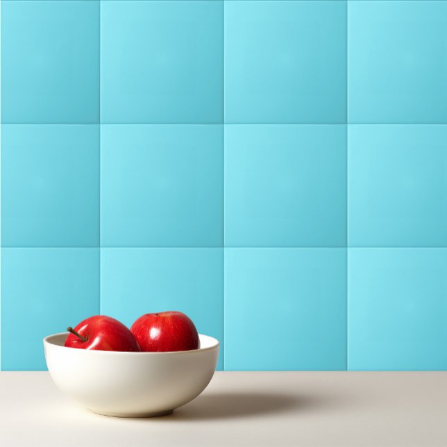 Solid colour electric light aqua blue ceramic tile (Creator Uploaded)