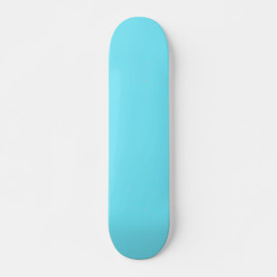 Solid colour electric light aqua blue skateboard