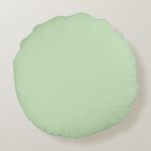 Solid Colour Elegant Sage Green Trendy Fashionable Round Cushion