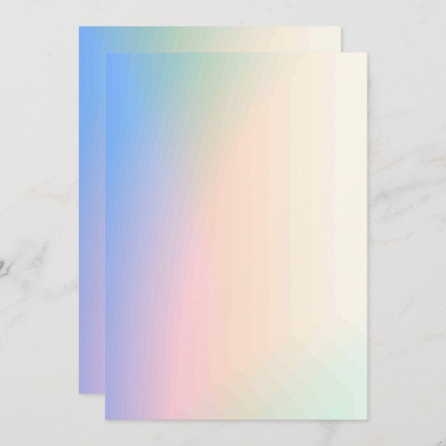 Solid Colour Flat Invitations Announcements Card (Front/Back)