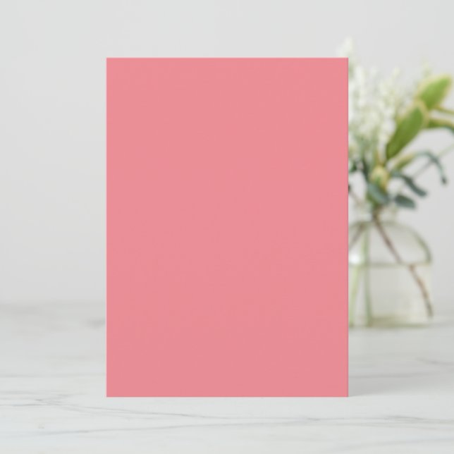 Solid Colour Flat Invitations Announcements Card (Standing Front)
