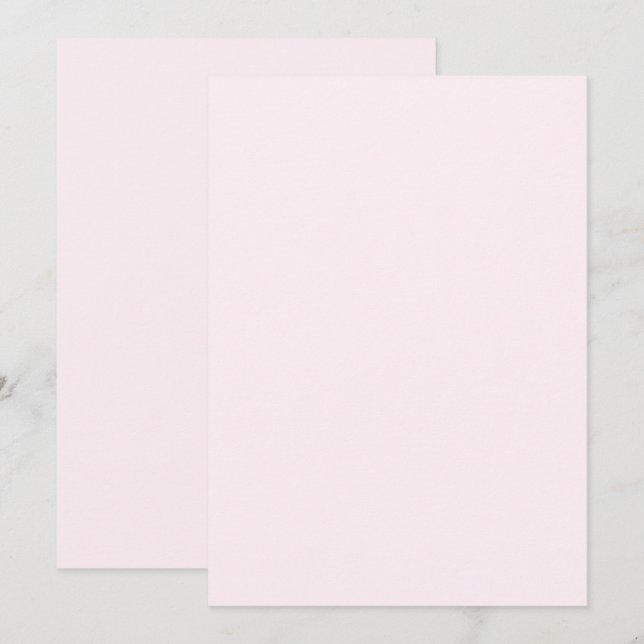 Solid Colour Flat Invitations Announcements Card (Front/Back)