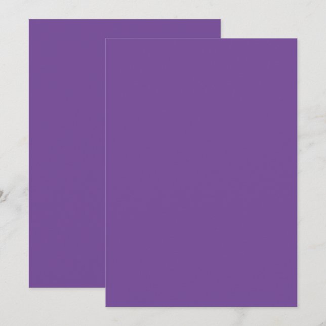 Solid Colour Flat Invitations Announcements Card (Front/Back)