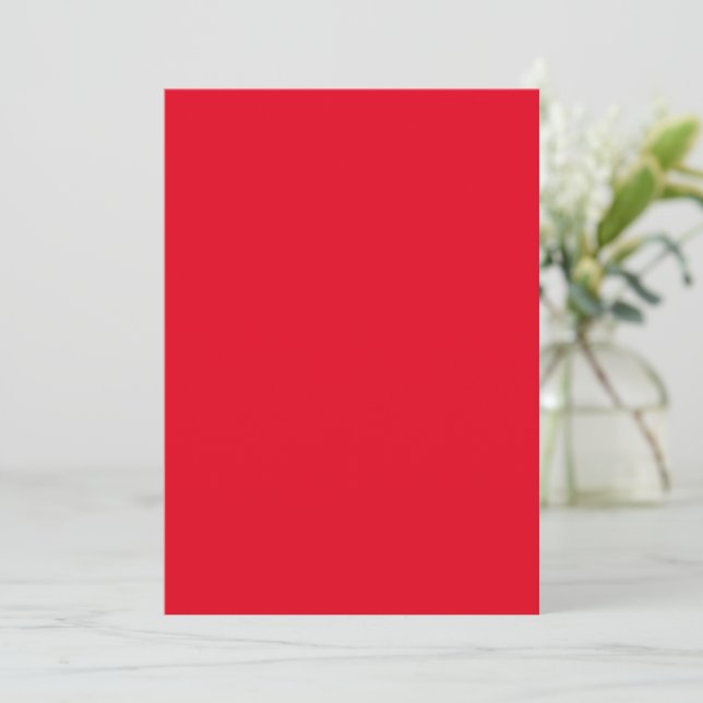 Solid Colour Flat Invitations Announcements Card (Standing Front)