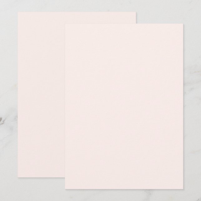 Solid Colour Flat Invitations Announcements Card (Front/Back)