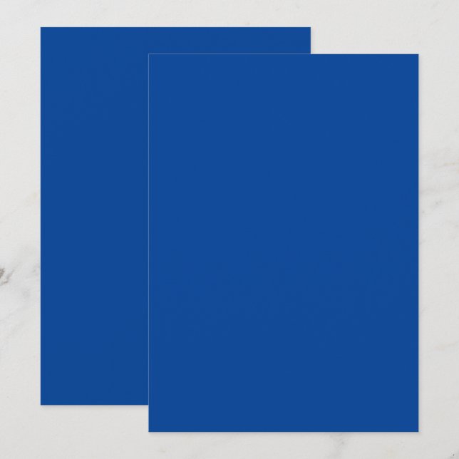 Solid Colour Flat Invitations Announcements Card (Front/Back)