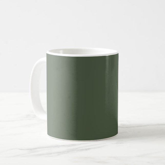 Solid colour Forest Moss dark green Coffee Mug (Front Left)
