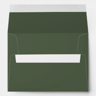 Solid colour Forest Moss dark green Envelope