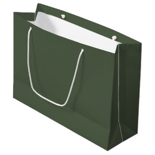 Solid colour Forest Moss dark green Large Gift Bag