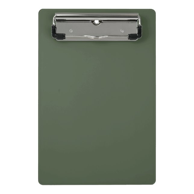Solid colour Forest Moss dark green Mini Clipboard (Front)