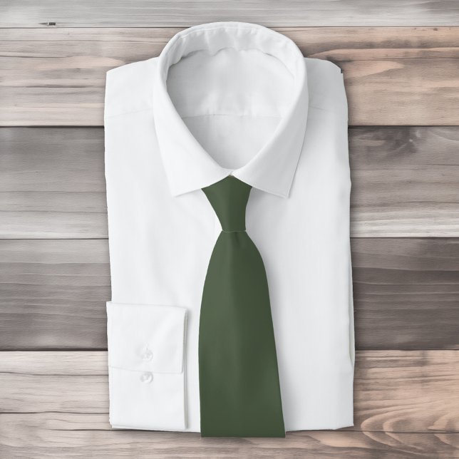 Solid colour Forest Moss dark green Tie (Creator Uploaded)