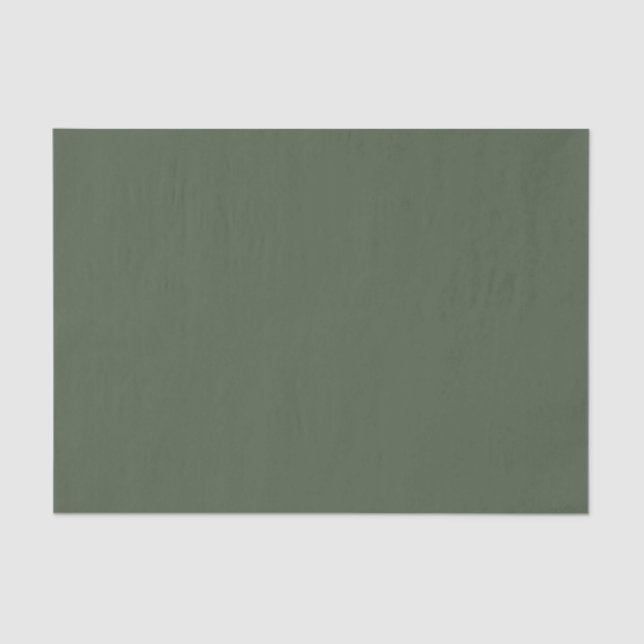 Solid colour Forest Moss dark green Tissue Paper (Front)