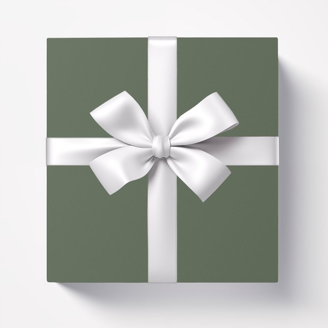 Solid colour Forest Moss plain green Wrapping Paper (Creator Uploaded)