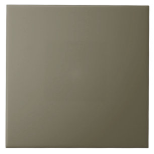 Solid Colour Green Burnt Olive 746d57 Ceramic Tile