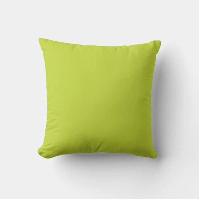 Solid colour green yellow Throw Pillow (Front)