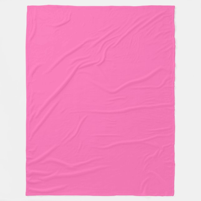 Solid Colour: Hot Pink #2 Fleece Blanket (Front)
