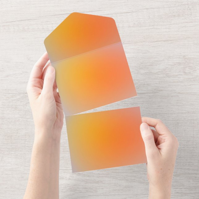 Solid Colour Invitations Announcements Card (Tearaway)