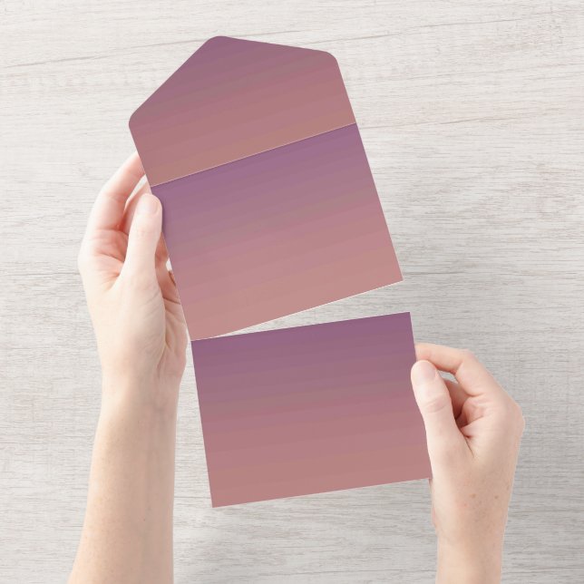 Solid Colour Invitations Announcements Card (Tearaway)