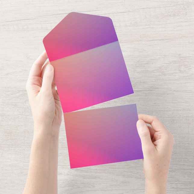 Solid Colour Invitations Announcements Card (Tearaway)