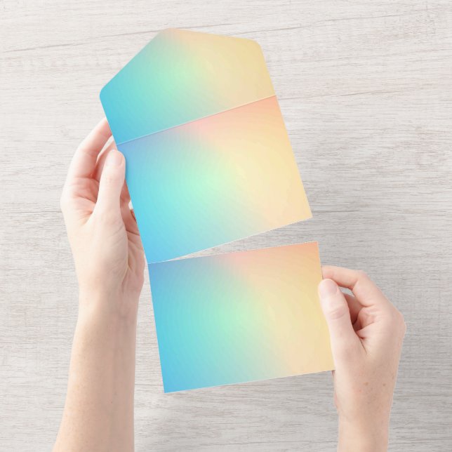 Solid Colour Invitations Announcements Card (Tearaway)