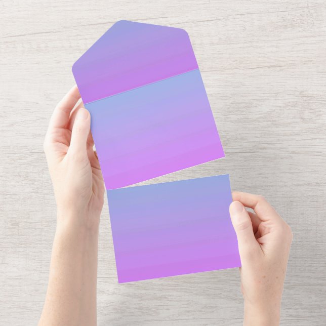 Solid Colour Invitations Announcements Card (Tearaway)