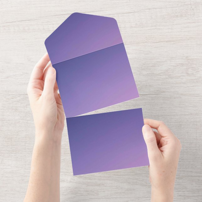 Solid Colour Invitations Announcements Card (Tearaway)