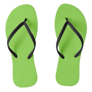 Solid colour kiwi green thongs