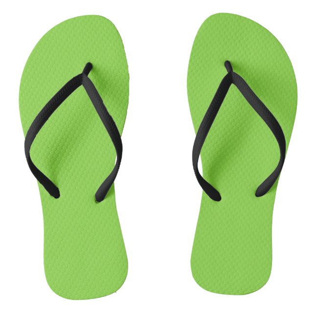 Solid colour kiwi green thongs (Footbed)