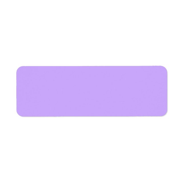 Solid Colour Lavender Blank Return Address Label (Front)