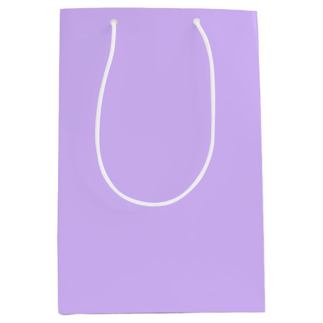 Solid colour lavender purple medium gift bag (Front)
