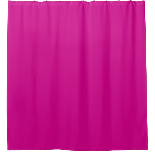Solid colour light berry pink fuchsia shower curtain (Front)