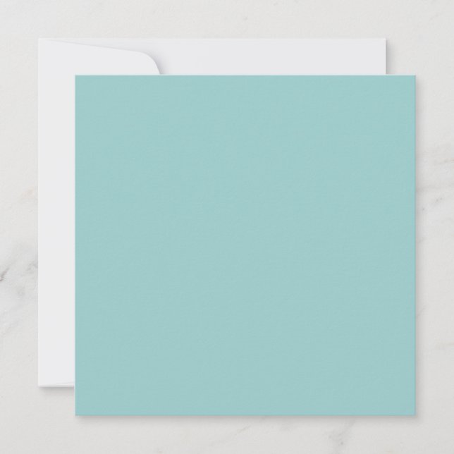 Solid Colour Light Blue 99CCCC Background Invite. Invitation (Front)