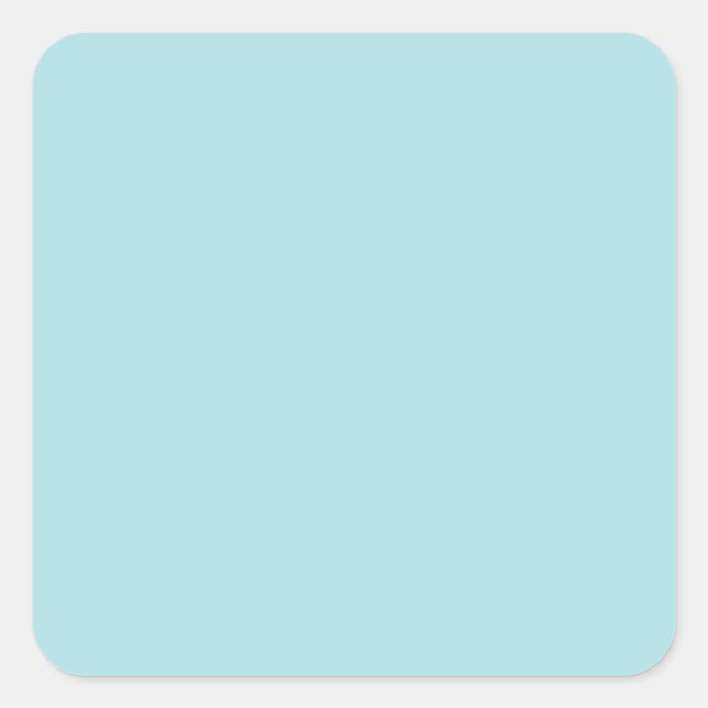 Solid Colour Light Powder Blue Square Sticker (Front)
