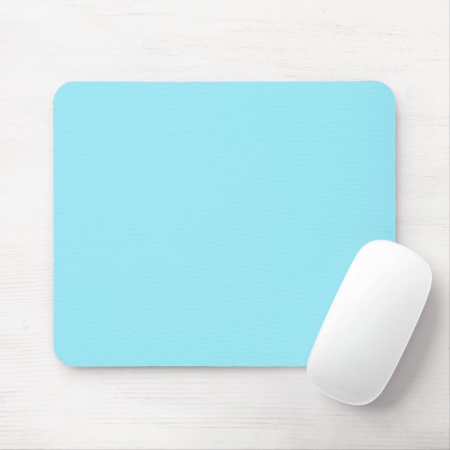Solid colour light soft aqua blue mouse pad (With Mouse)