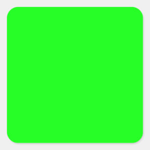 Solid Colour Lime Green Blank Square Sticker