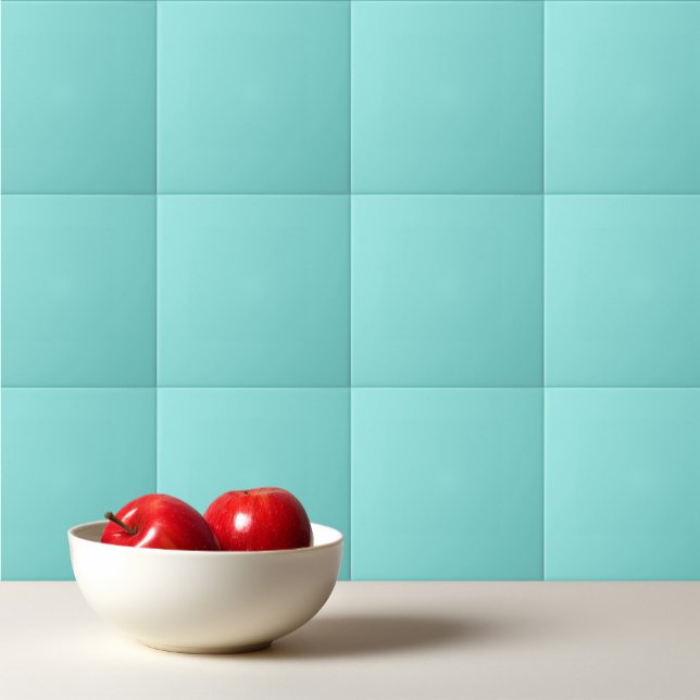 Solid colour misty teal turquoise ceramic tile (Creator Uploaded)