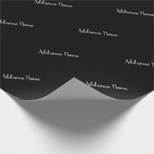 Solid Colour Modern Basic Black Stylish Wrapping Paper