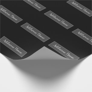 Solid Colour Modern Black Grey Stylish Wrapping Paper