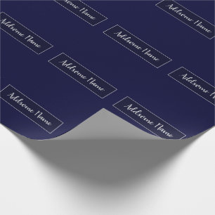 Solid Colour Modern Navy Blue Stylish Wrapping Paper