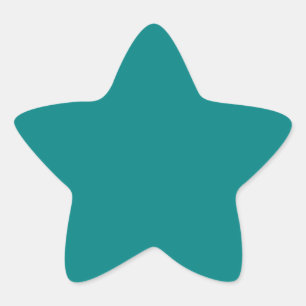 Solid Colour Modern Teal Blank Star Sticker