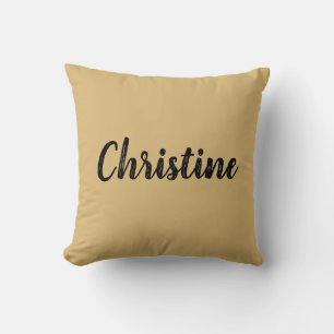 Solid Colour Name Template Cushion