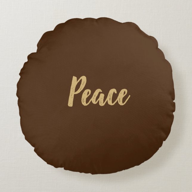 Solid Colour Name Template Round Cushion (Front)