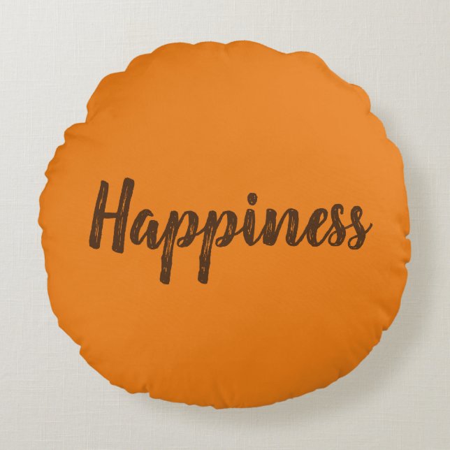 Solid Colour Name Template Round Cushion (Front)