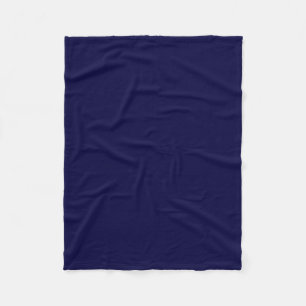 Solid Colour: Navy Blue Fleece Blanket