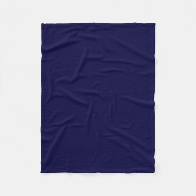 Solid Colour: Navy Blue Fleece Blanket (Front)