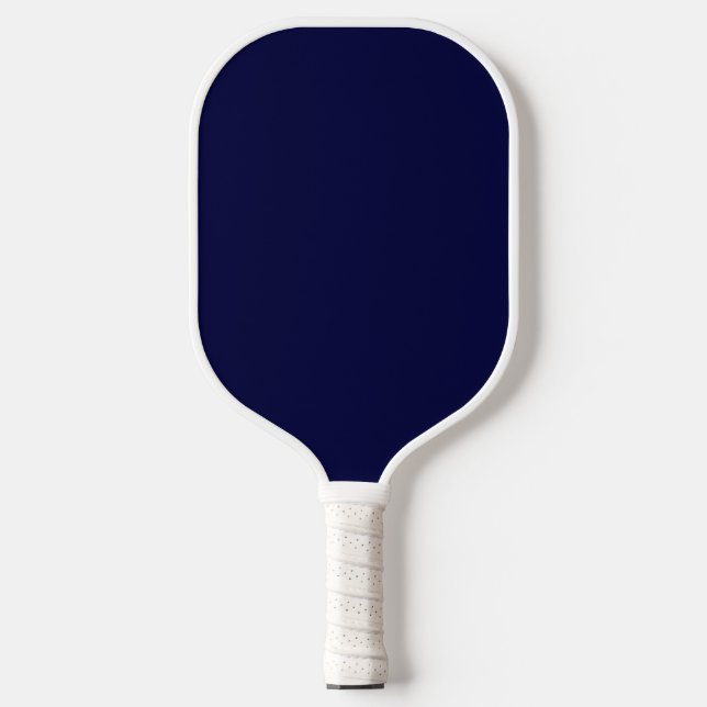 Solid Colour: Navy Blue Pickleball Paddle (Front)