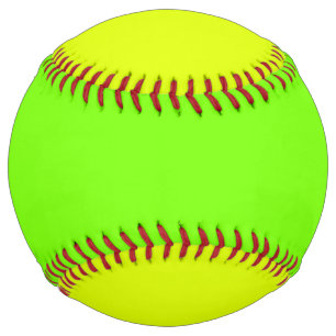 solid colour neon green and neon yellow softball